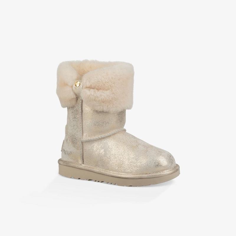 Bottes UGG Ramona Classic II Metallic Fille Doré Soldes 502BWQAI